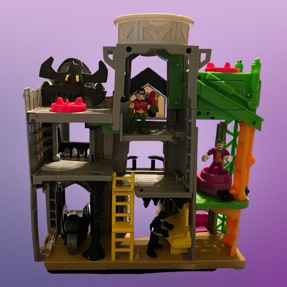Imaginext DC Super Friends Wayne Manor Gotham Flight Inc Bat Bike Robin Joker - Picture 12 of 12
